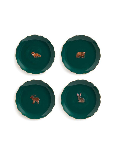 Комплект чинии &k amsterdam Plate Forest Animal (4 броя)