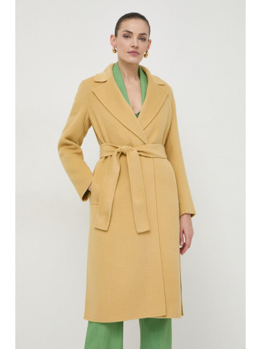 Вълнено палто Marella в жълто преходен модел с двуредно закопчаване 2413011021200
