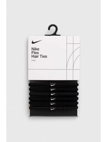 Ластици за коса Nike (6 броя) в черно