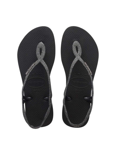 Детски сандали Havaianas LUNA PREMIUMI BLACK в черно