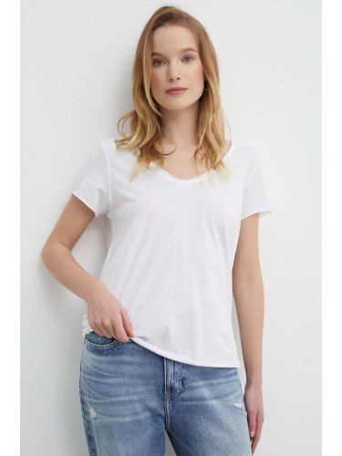 Памучна тениска Pepe Jeans LUNA в бяло PL505856
