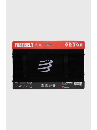 Колан за бягане Compressport Free Belt Pro в черно CU00011B