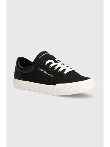 Ниски кецове Calvin Klein Jeans SKATER VULC LOW LACEUP MIX IN DC в черно YM0YM00903