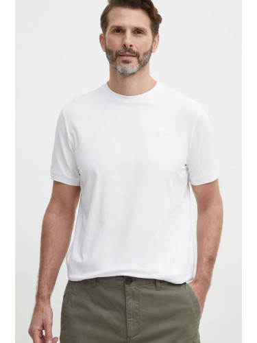 Тениска Karl Lagerfeld в бяло с изчистен дизайн 542221.755055