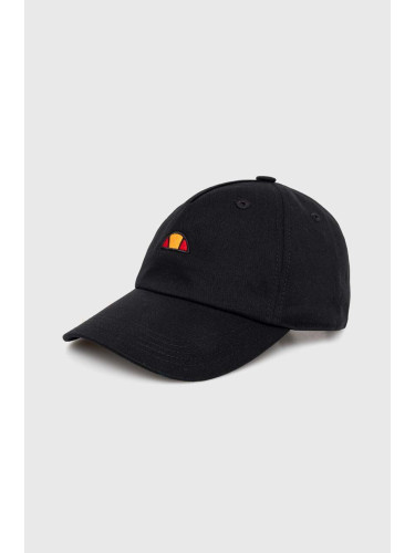 Памучна шапка с козирка Ellesse Marlini Cap в черно с апликация