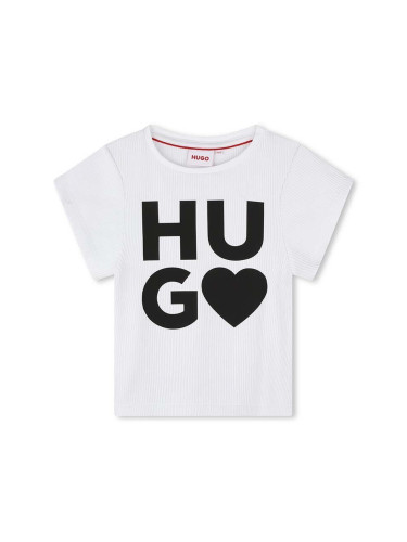 Детска тениска HUGO в бяло