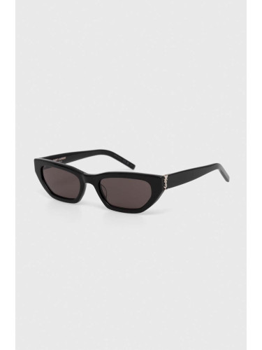 Слънчеви очила Saint Laurent в черно SL M126