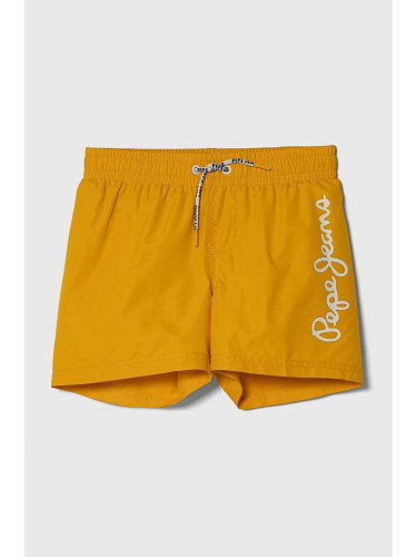 Детски плувни шорти Pepe Jeans LOGO SWIMSHORT в жълто