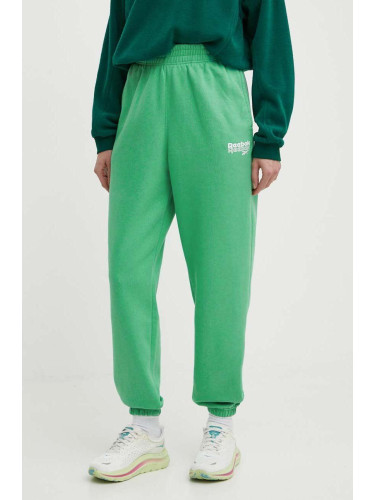 Спортен панталон Reebok в зелено с принт 100075981