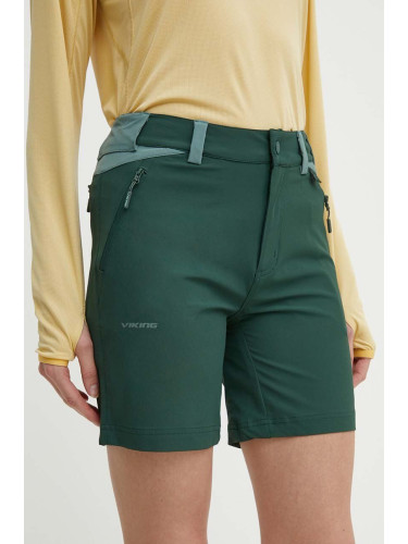 Къс панталон за спортове на открито Viking Sequoia в зелено с изчистен дизайн със стандартна талия