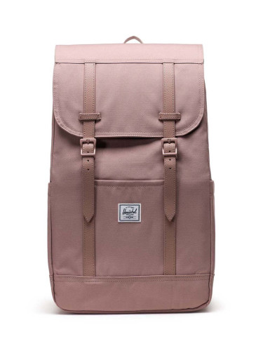 Раница Herschel Retreat Backpack в розово голям размер с изчистен дизайн