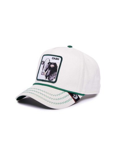 Памучна шапка с козирка Goorin Bros Cash Cow в бяло с апликация 101-1326