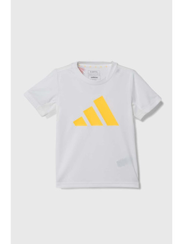Детска тениска adidas в бяло с принт