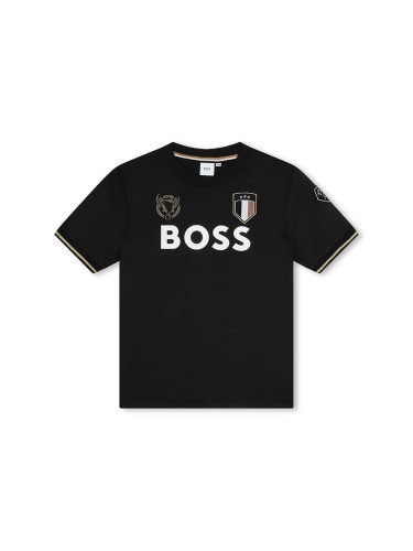 Детска тениска BOSS в черно с принт J50659