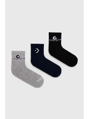 Чорапи Converse (3 чифта) в черно E1262A