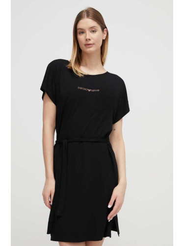 Плажна рокля Emporio Armani Underwear в черно