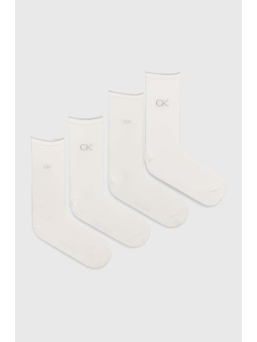 Чорапи Calvin Klein (4 чифта) в бяло 701229671
