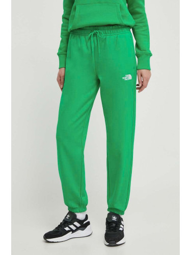 Спортен панталон The North Face в зелено с изчистен дизайн NF0A7ZJFPO81