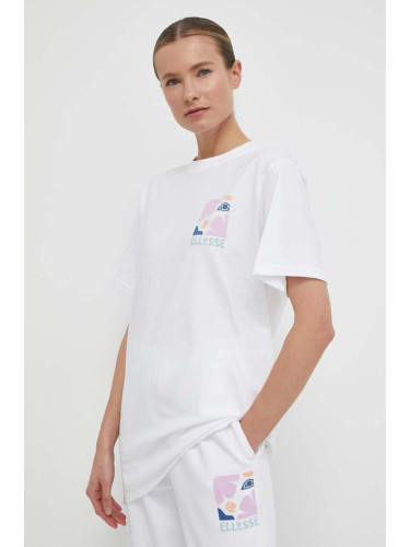 Памучна тениска Ellesse Fortunata T-Shirt в бяло