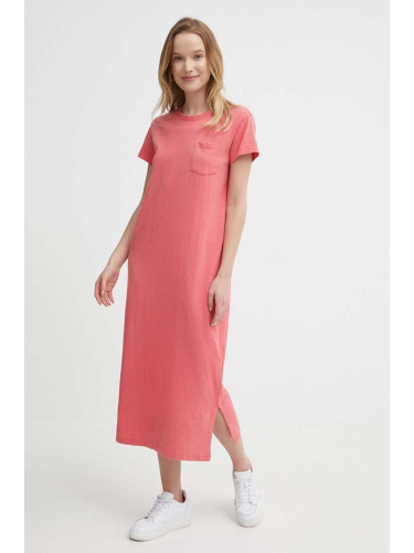 Памучна рокля Polo Ralph Lauren в розово среднодълга със стандартна кройка 211935607