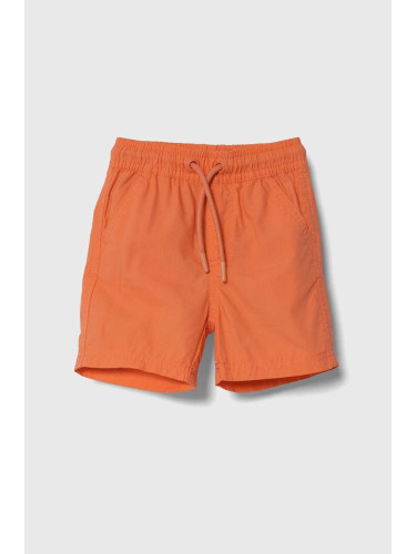 Бебешки къс панталон от памук zippy в оранжево с регулируема талия