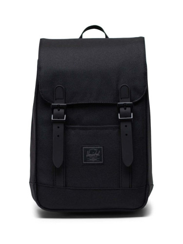 Раница Herschel Retreat Mini Backpack в черно голям размер с изчистен дизайн