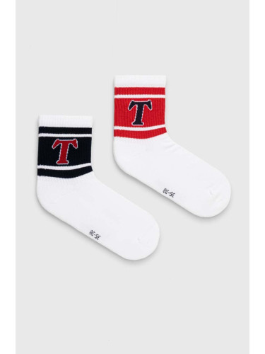 Чорапи Tommy Jeans (2 броя) в червено 701228093