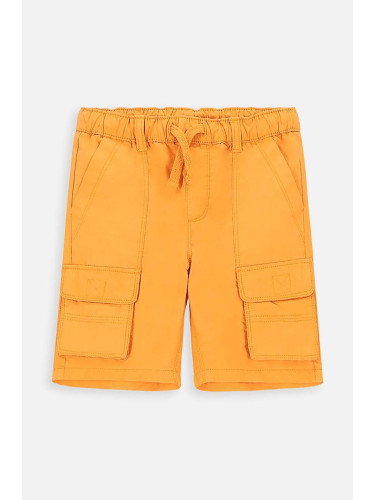 Детски памучен къс панталон Coccodrillo в оранжево