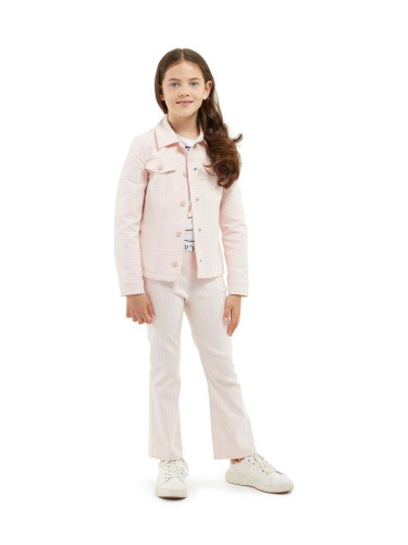 Детски панталон Guess в розово с десен