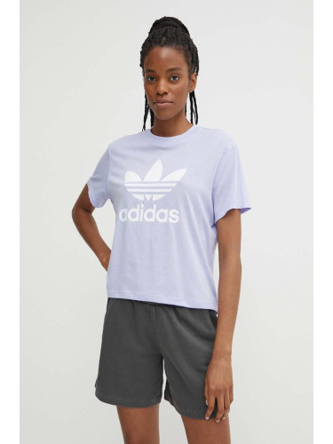 Тениска adidas Originals в лилаво IN8439