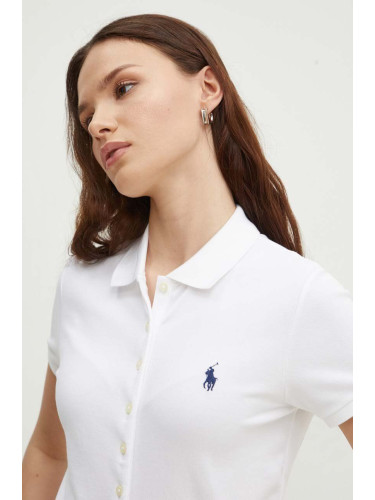 Тениска с яка Polo Ralph Lauren в бяло 211939272