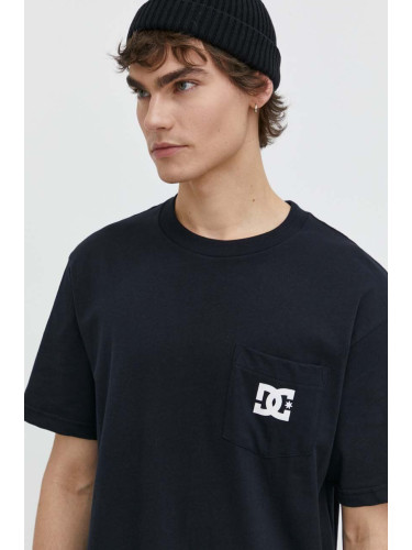 Памучна тениска DC в черно с принт ADYZT05377