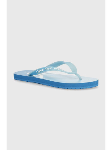 Джапанки Calvin Klein Jeans BEACH SANDAL GRADIENT в синьо с равна подметка YW0YW01401