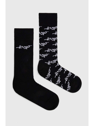 Чорапи HUGO (2 броя) в черно 50514919