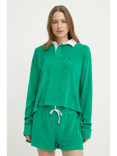 Блуза с дълги ръкави Polo Ralph Lauren в зелено 211936223