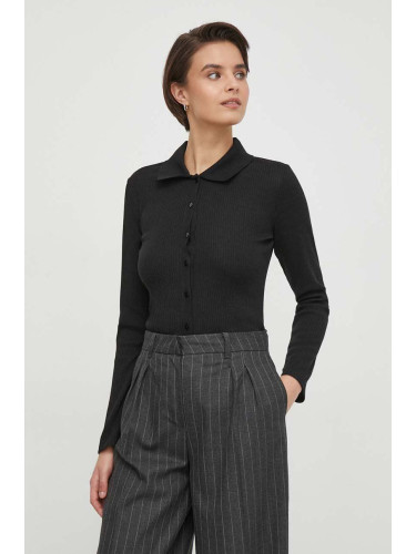 Пуловер Sisley дамски в черно от лека материя
