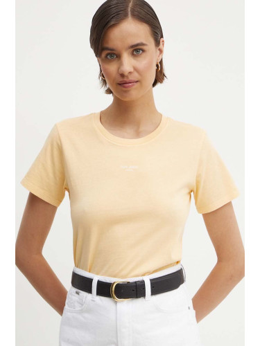Памучна тениска Pepe Jeans EMILY в жълто PL505877