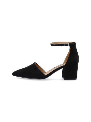 Велурени обувки с дебел ток Bianco BIADEVIVED в черно с дебел ток 2450105