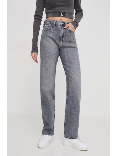 Дънки Calvin Klein Jeans с висока талия J20J222776