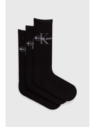 Чорапи Calvin Klein Jeans (3 чифта) в черно 701220514