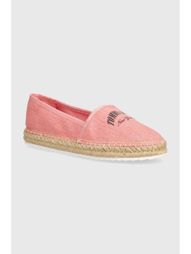 Еспадрили Tommy Jeans TJW VARSITY ESPADRILLE в розово EN0EN02470