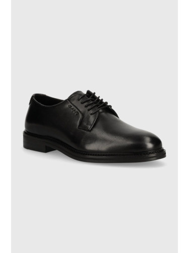 Кожени половинки обувки Gant Bidford в черно 28631463.G00