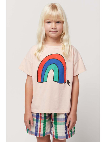 Детска памучна тениска Bobo Choses в розово