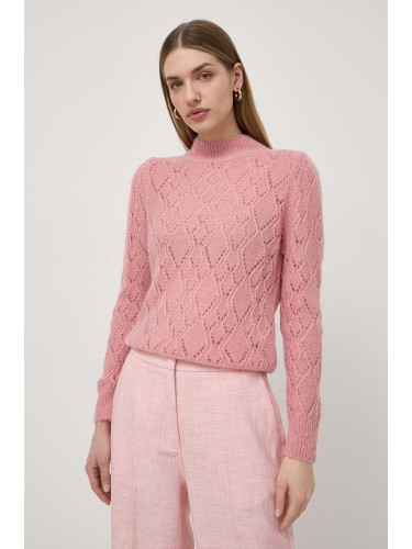 Пуловер с вълна Morgan MSUD дамски в розово