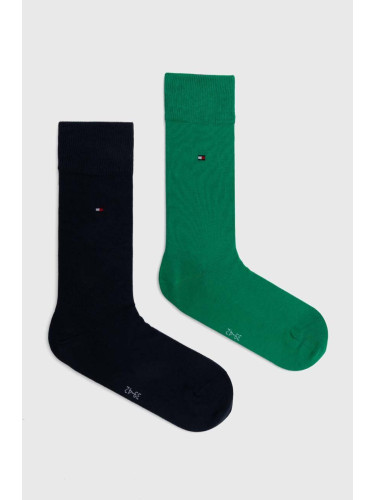 Чорапи Tommy Hilfiger (2 чифта) в зелено 371111127