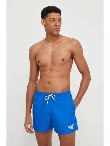 Плувни шорти Emporio Armani Underwear в синьо