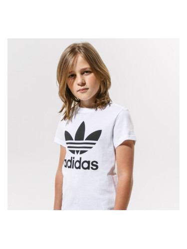 Adidas Тениска Trefoil Tee Girl детски Дрехи Тениски DV2904 Бял