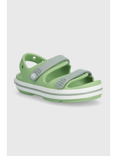 Детски сандали Crocs CROCBAND CRUISER SANDAL в зелено
