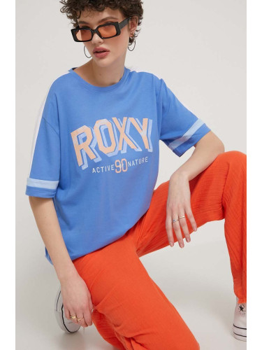 Памучна тениска Roxy Essential Energy в синьо ERJKT04120