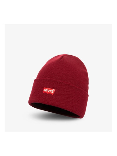 Levi's Шапка Red Batwing Embroidered Beanie дамски Аксесоари Зимни шапки 38022-0184 Бордо